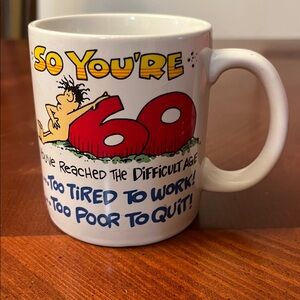 ❤️Gag Gift So You’re 60 Mug Birthday